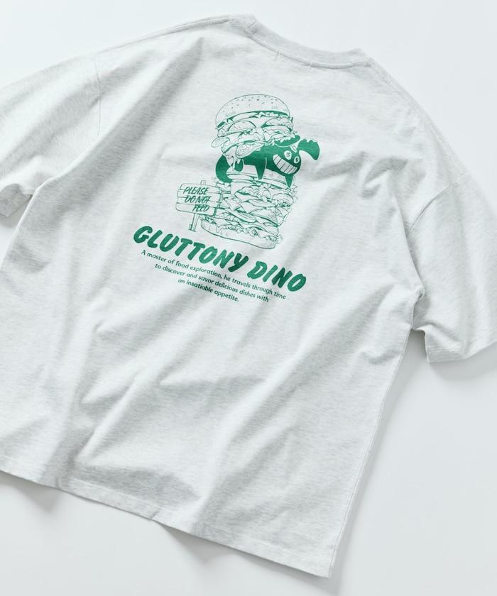 PSTER/寬鬆版後背印花圓領T恤 / Burger