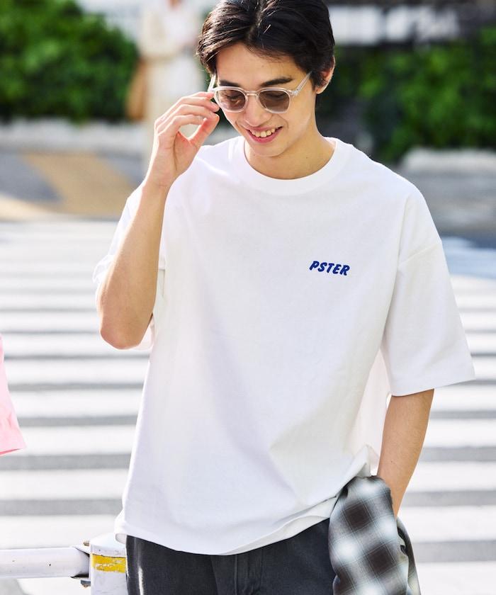 PSTER/寬鬆版後背印花圓領T恤 / Burger