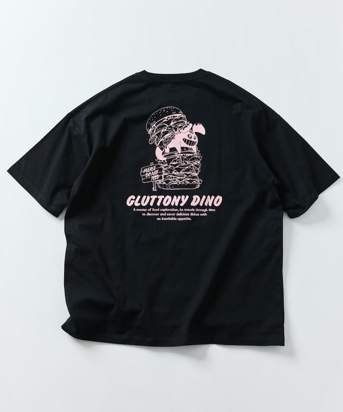 PSTER/寬鬆版後背印花圓領T恤 / Burger