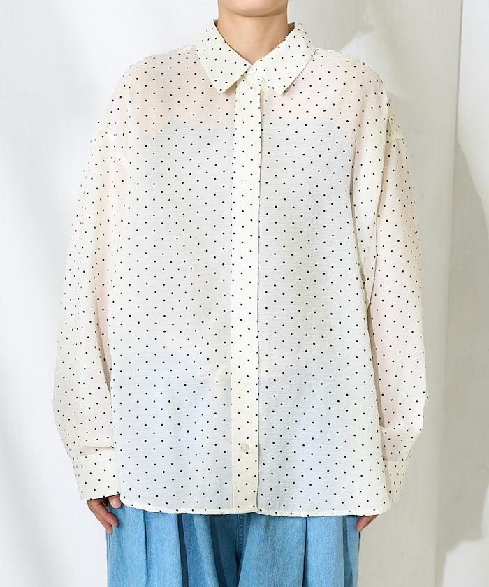 絲綢圓點襯衫