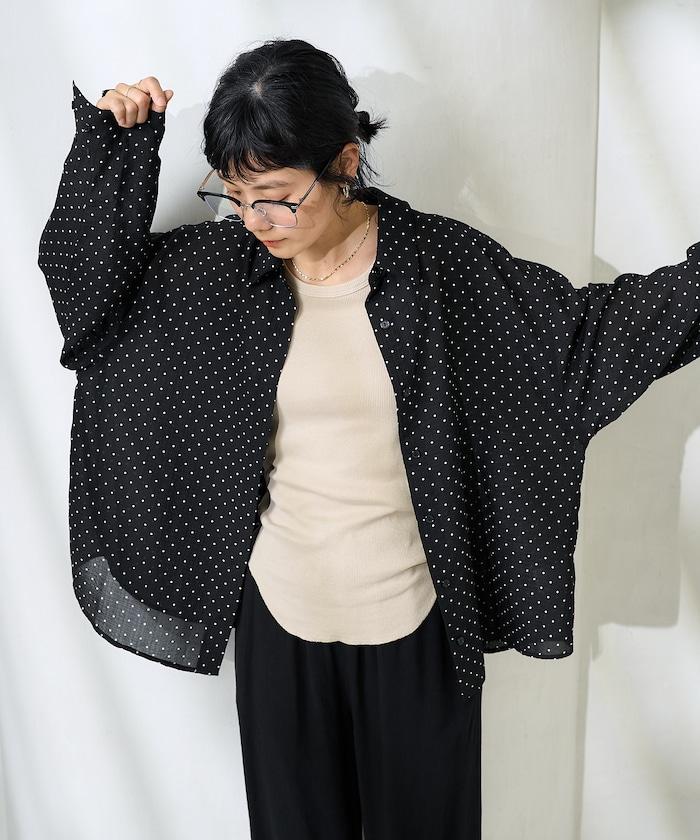 絲綢圓點襯衫
