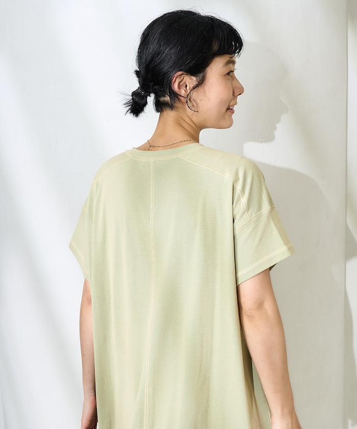 <接觸冷感>混紡立領連衣裙