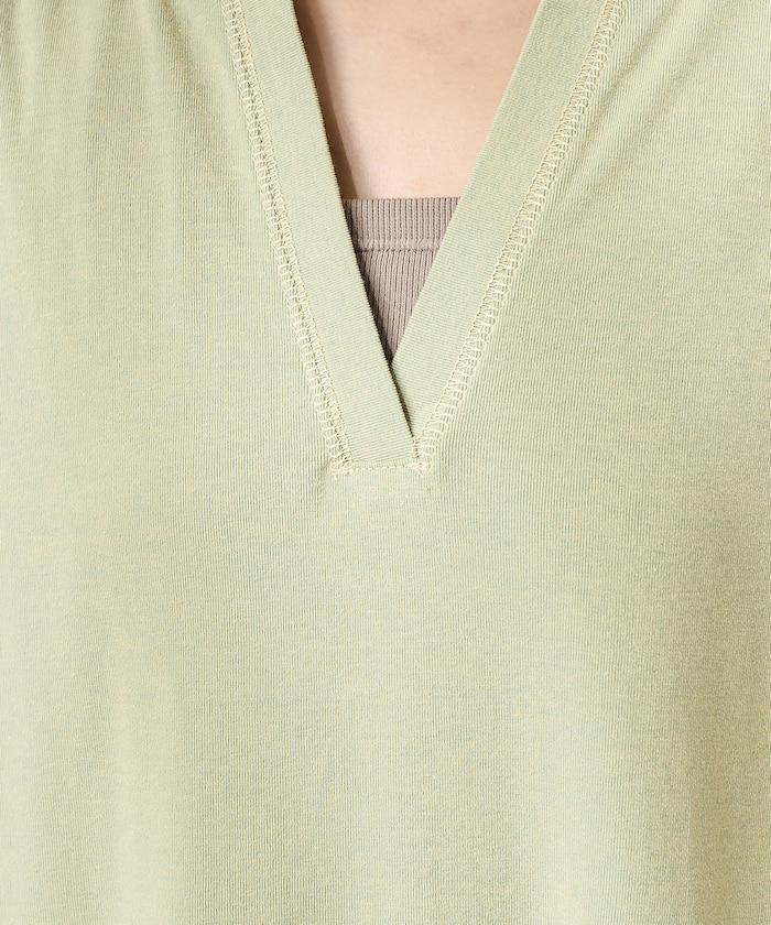 <接觸冷感>混紡立領連衣裙