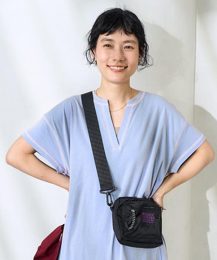 <接觸冷感>混紡立領連衣裙