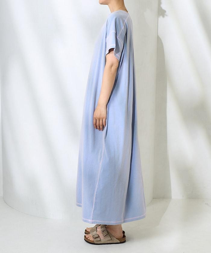 <接觸冷感>混紡立領連衣裙