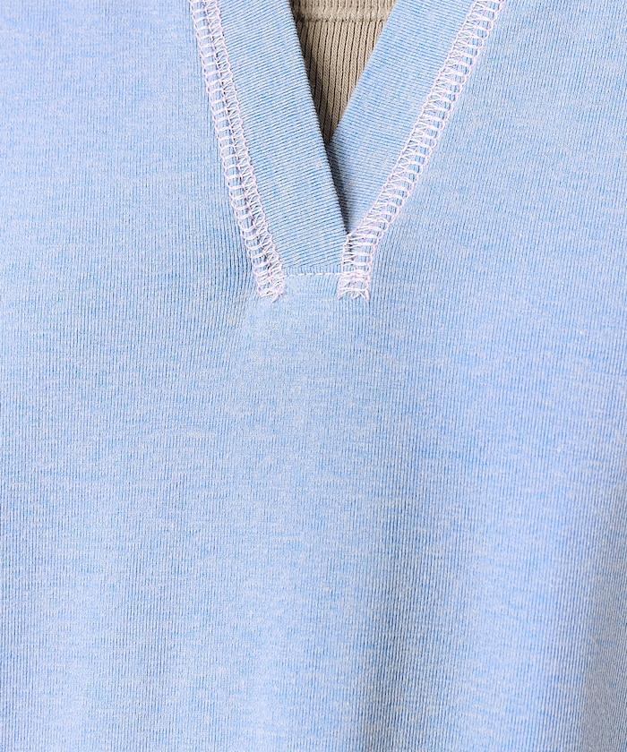 <接觸冷感>混紡立領連衣裙