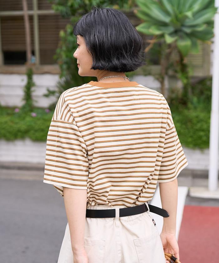 聯名 多色條紋口袋設計T恤