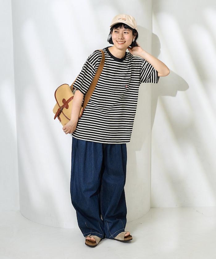 聯名 多色條紋口袋設計T恤