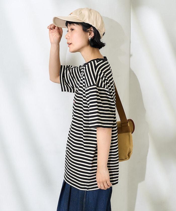 聯名 多色條紋口袋設計T恤