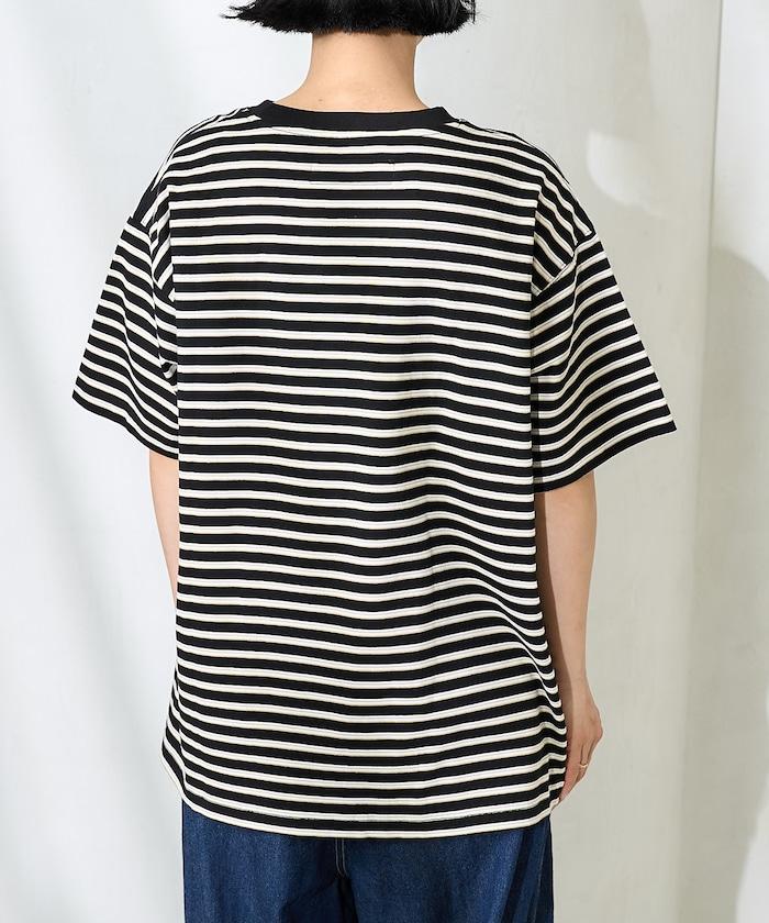 聯名 多色條紋口袋設計T恤