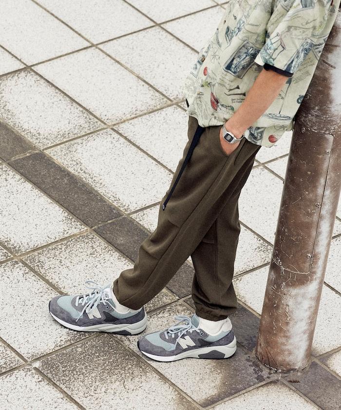 夏季針織寬鬆修身編織休閒長褲