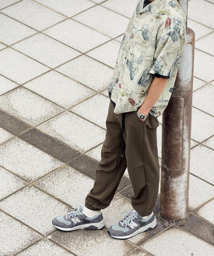 夏季針織寬鬆修身編織休閒長褲