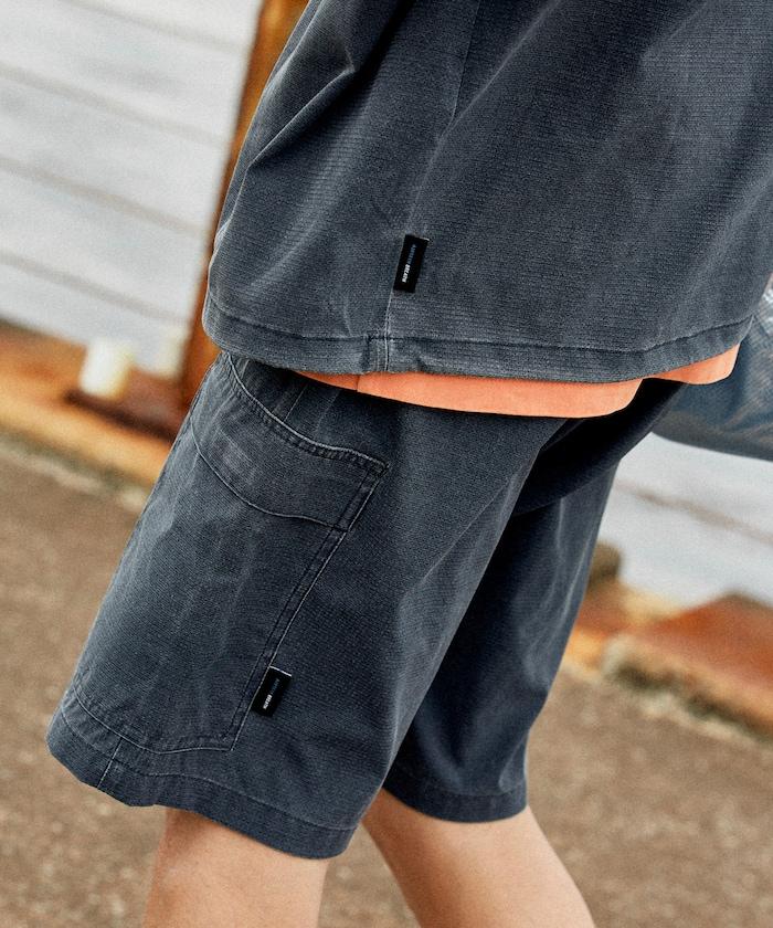 《AIR》技術透氣 網眼 顏料加工 織帶 裝飾口袋短褲