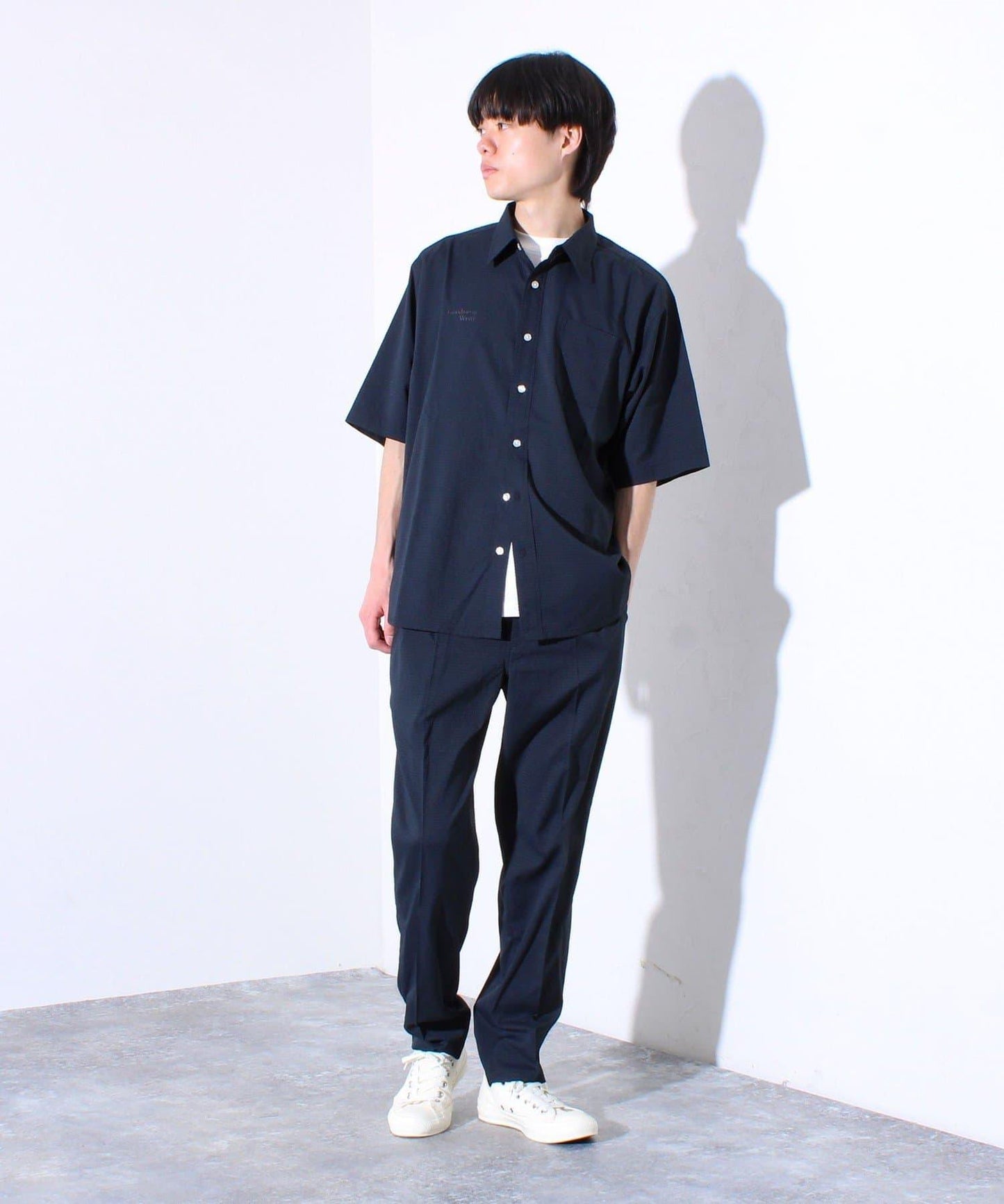 【GLOSTER/格洛斯特】網眼足球材料 錐形寬鬆休閒長褲