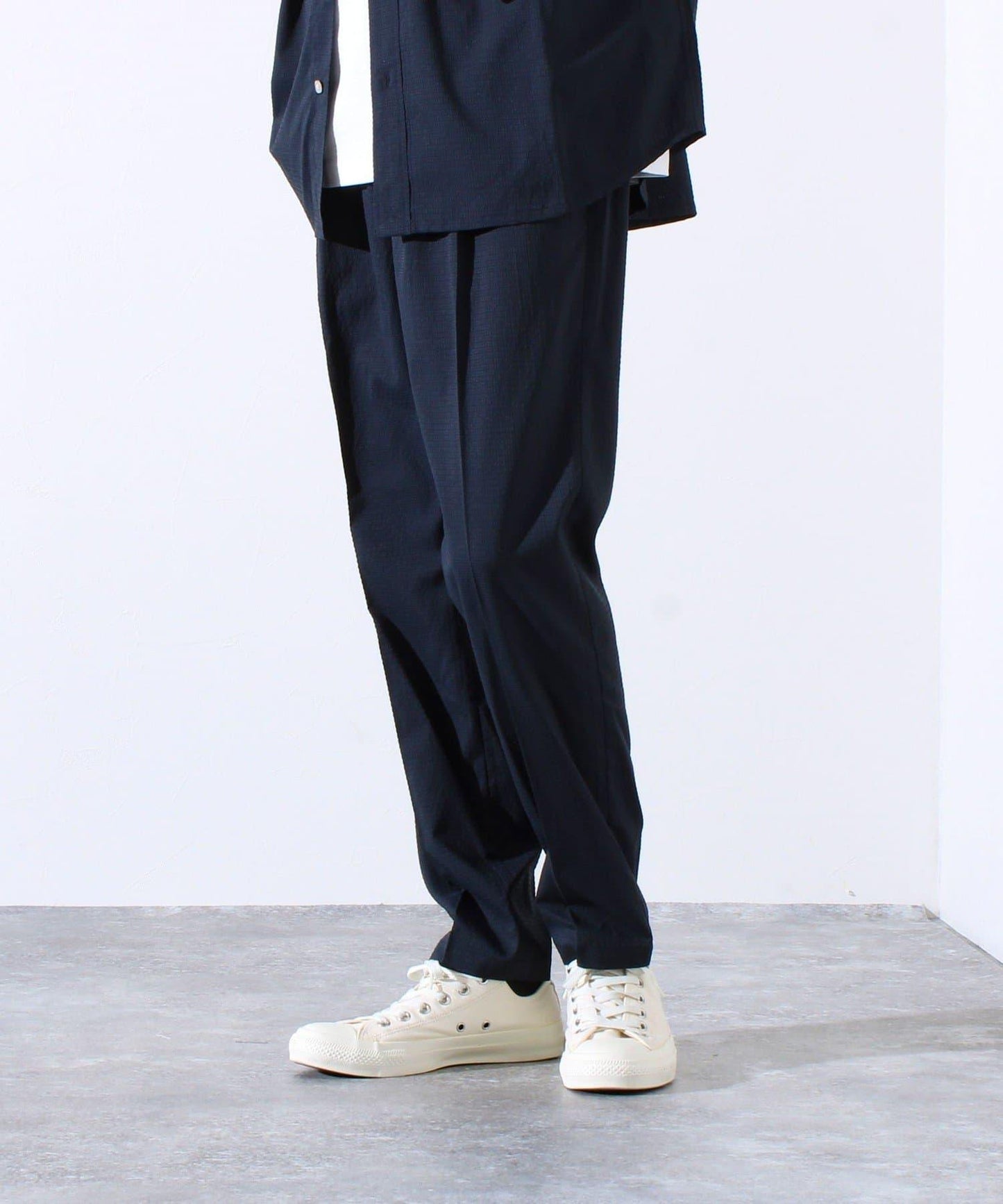【GLOSTER/格洛斯特】網眼足球材料 錐形寬鬆休閒長褲