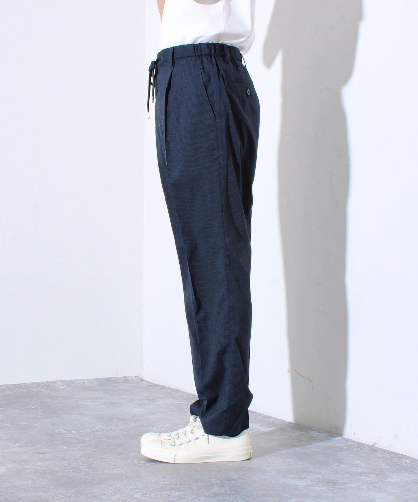【GLOSTER/格洛斯特】網眼足球材料 錐形寬鬆休閒長褲