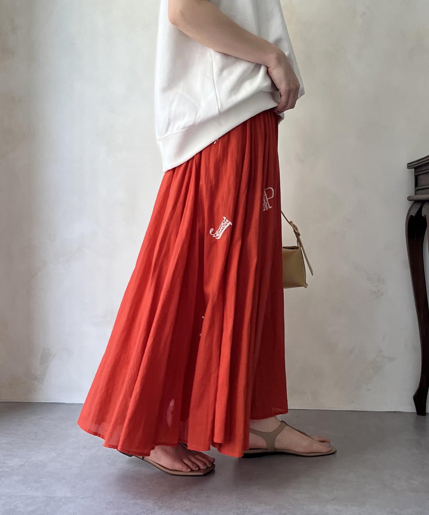 印度棉刺繡飄擺裙