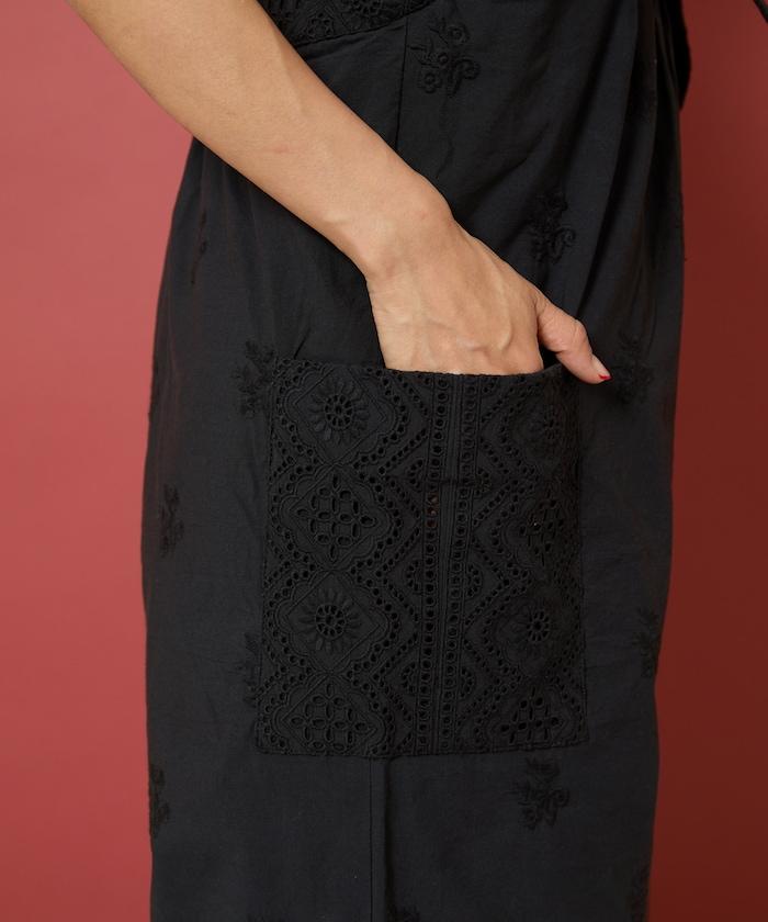 刺繡露臍連體褲