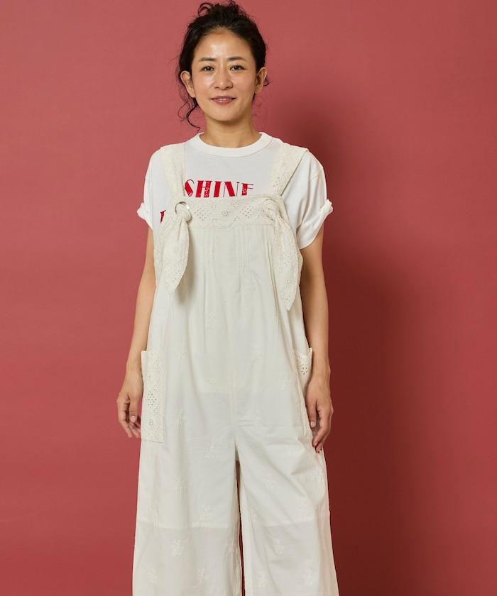 刺繡露臍連體褲