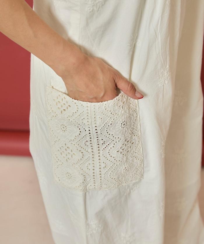 刺繡露臍連體褲