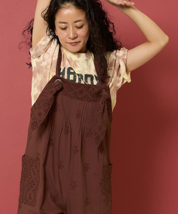 刺繡露臍連體褲