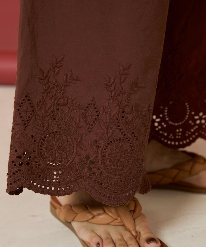 刺繡露臍連體褲