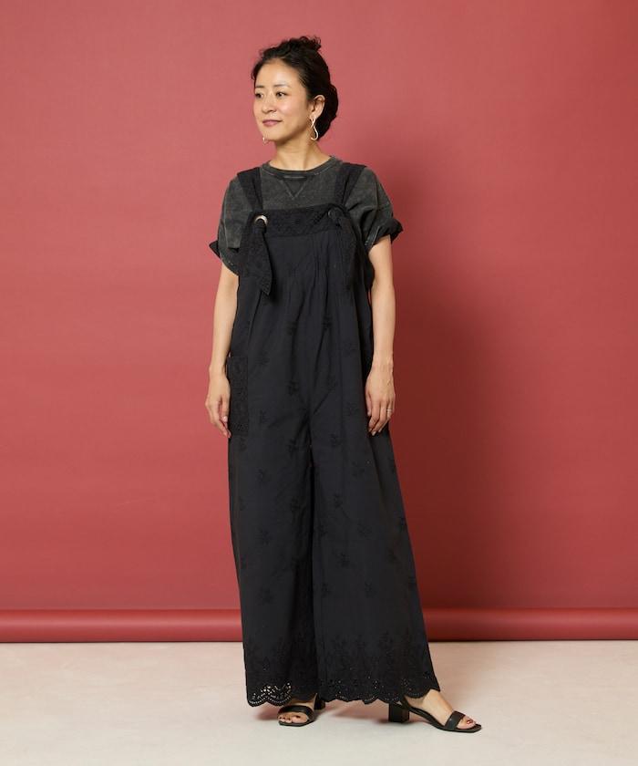 刺繡露臍連體褲