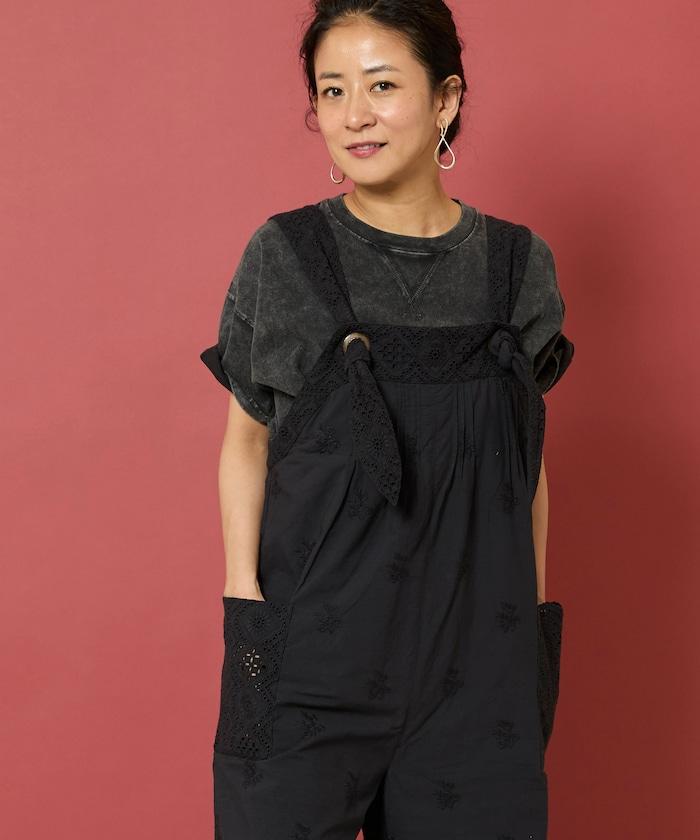 刺繡露臍連體褲