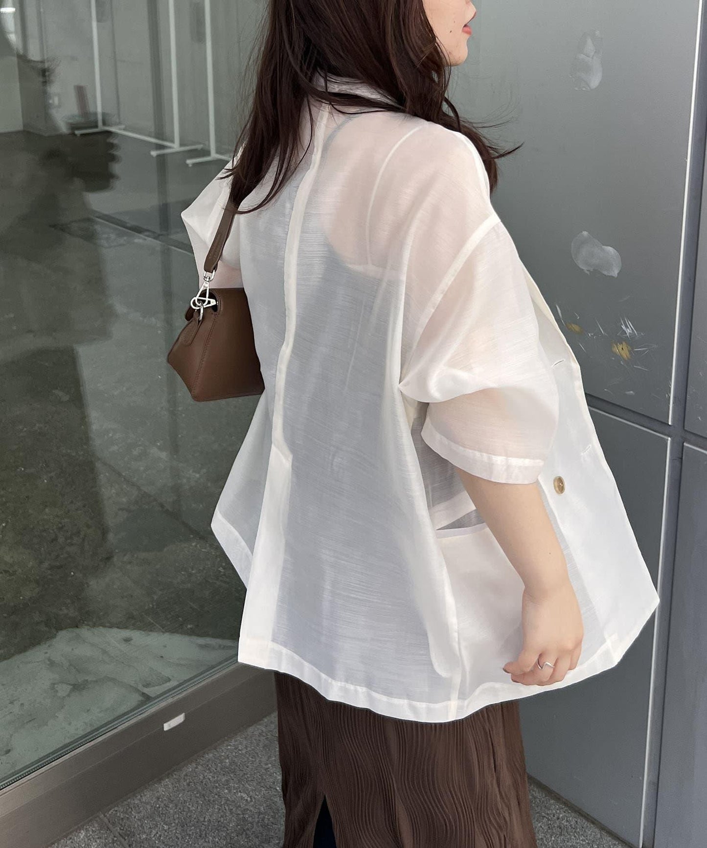 透明長款夾克