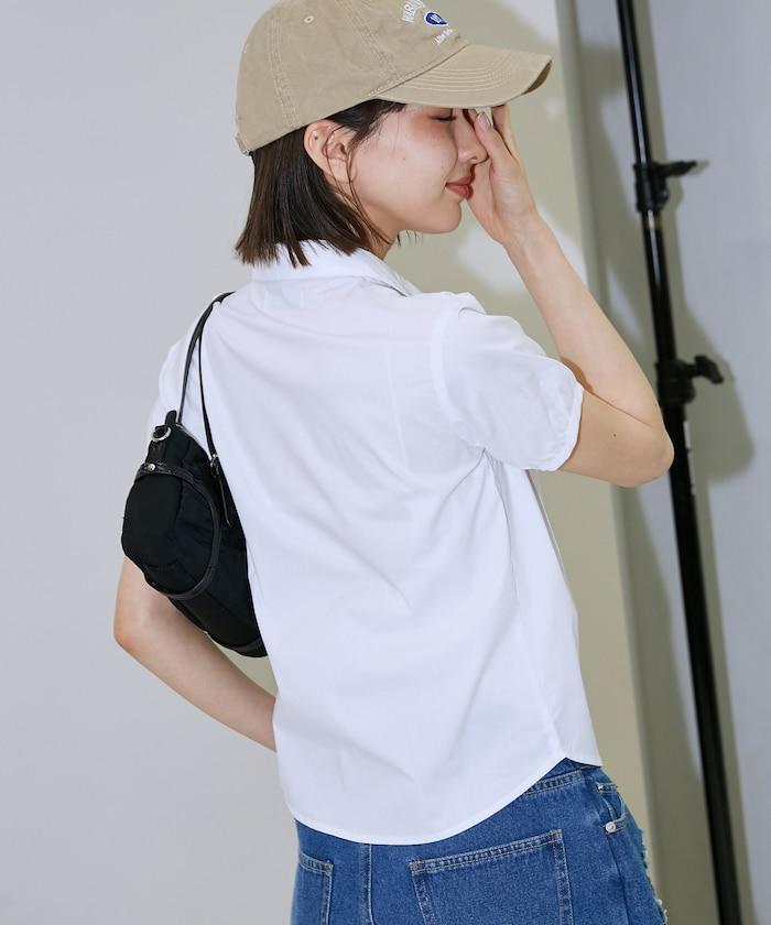 荷葉邊 短袖襯衫