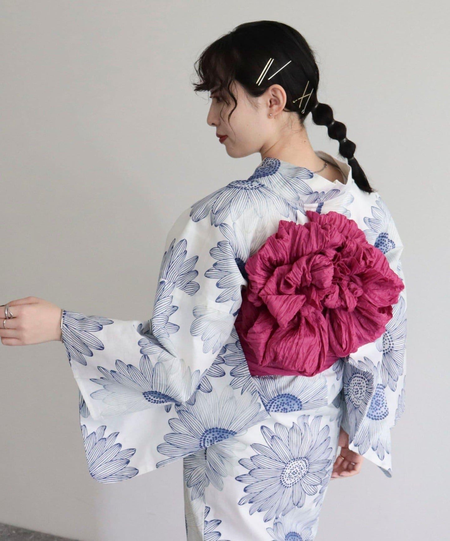 【限定/全3色】花紋浴衣2件套
