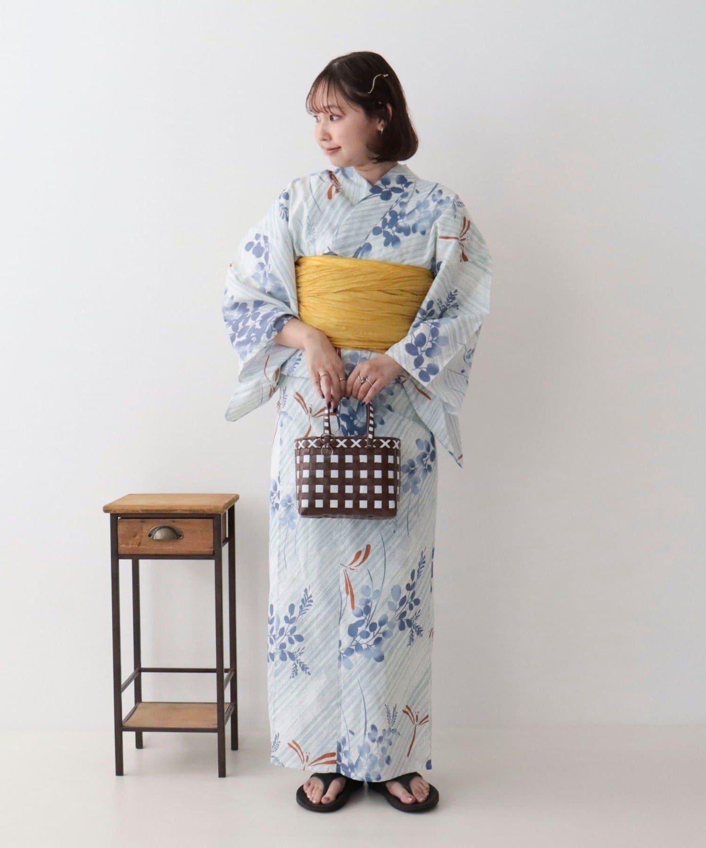 【限定/全3色】花紋浴衣2件套