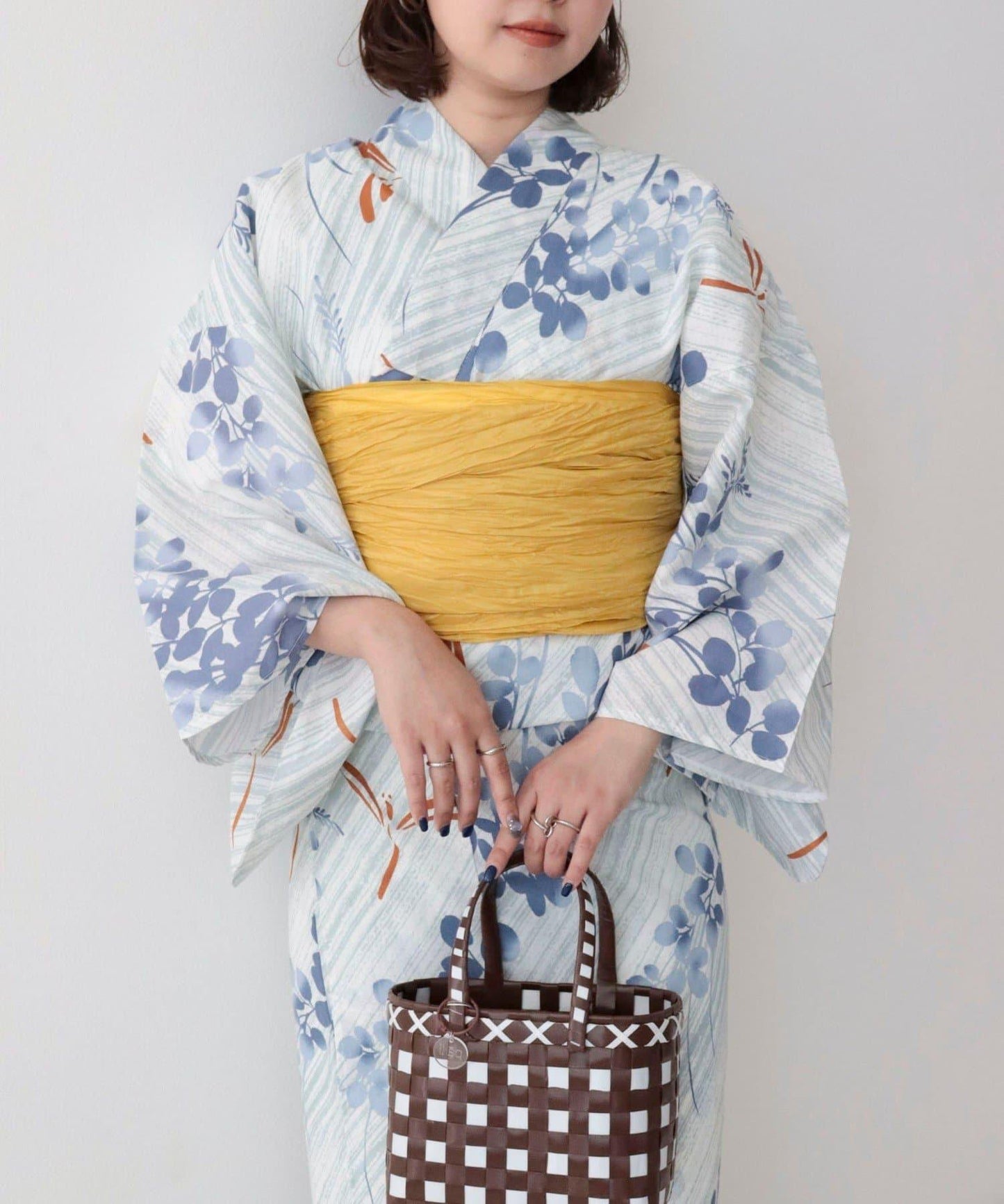 【限定/全3色】花紋浴衣2件套