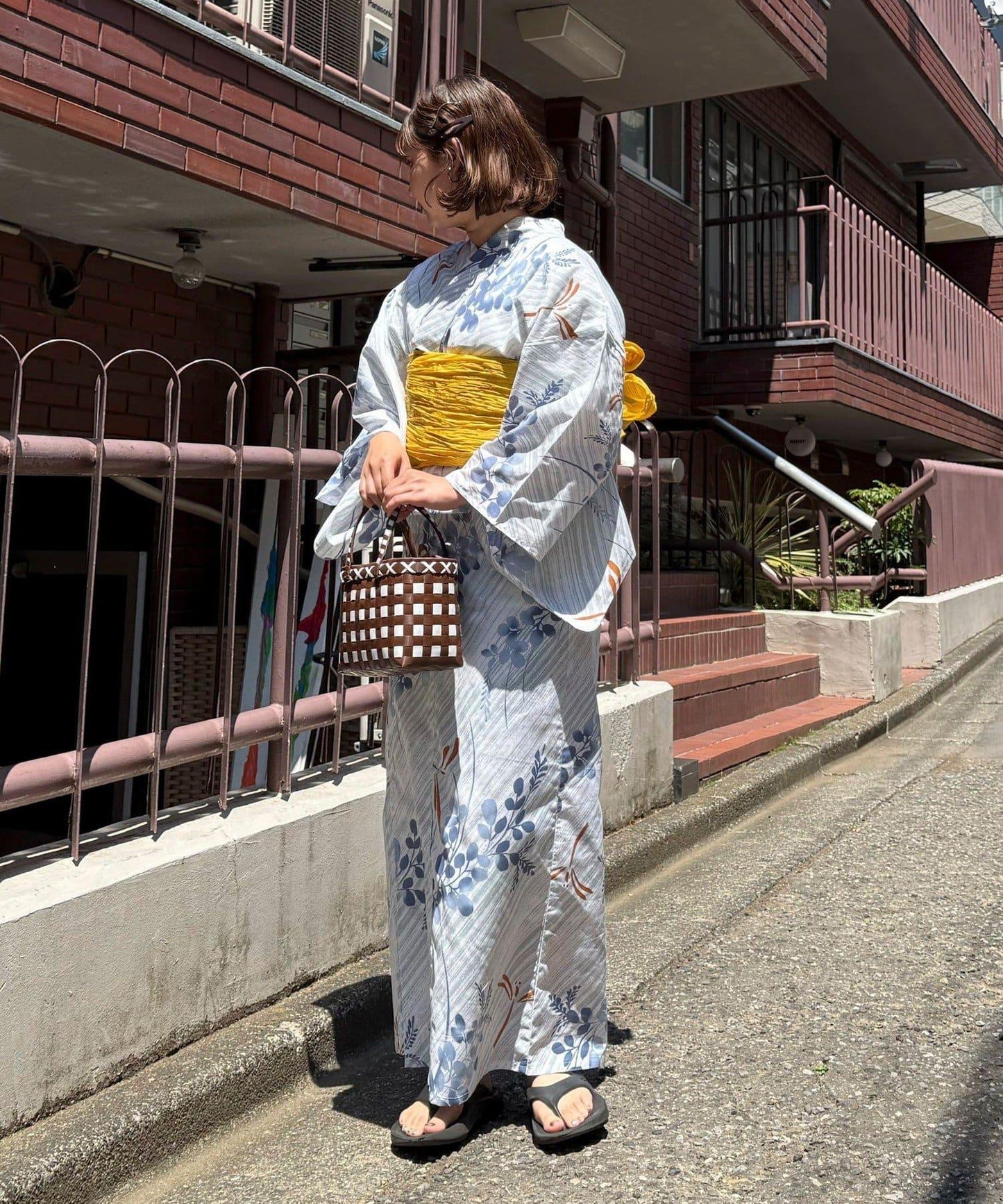 【限定/全3色】花紋浴衣2件套