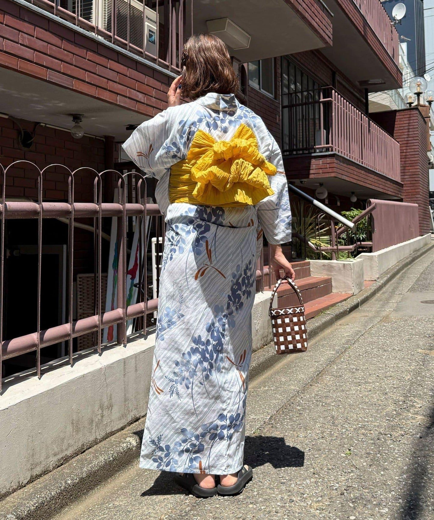 【限定/全3色】花紋浴衣2件套