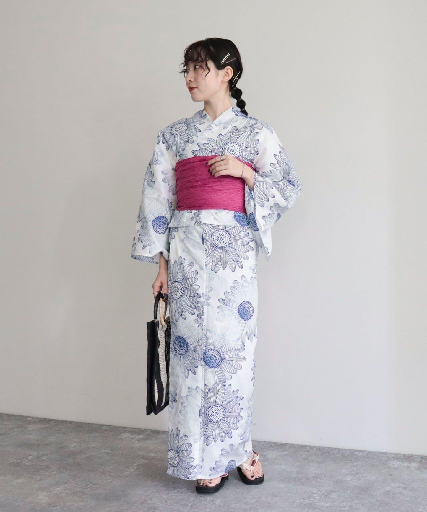【限定/全3色】花紋浴衣2件套