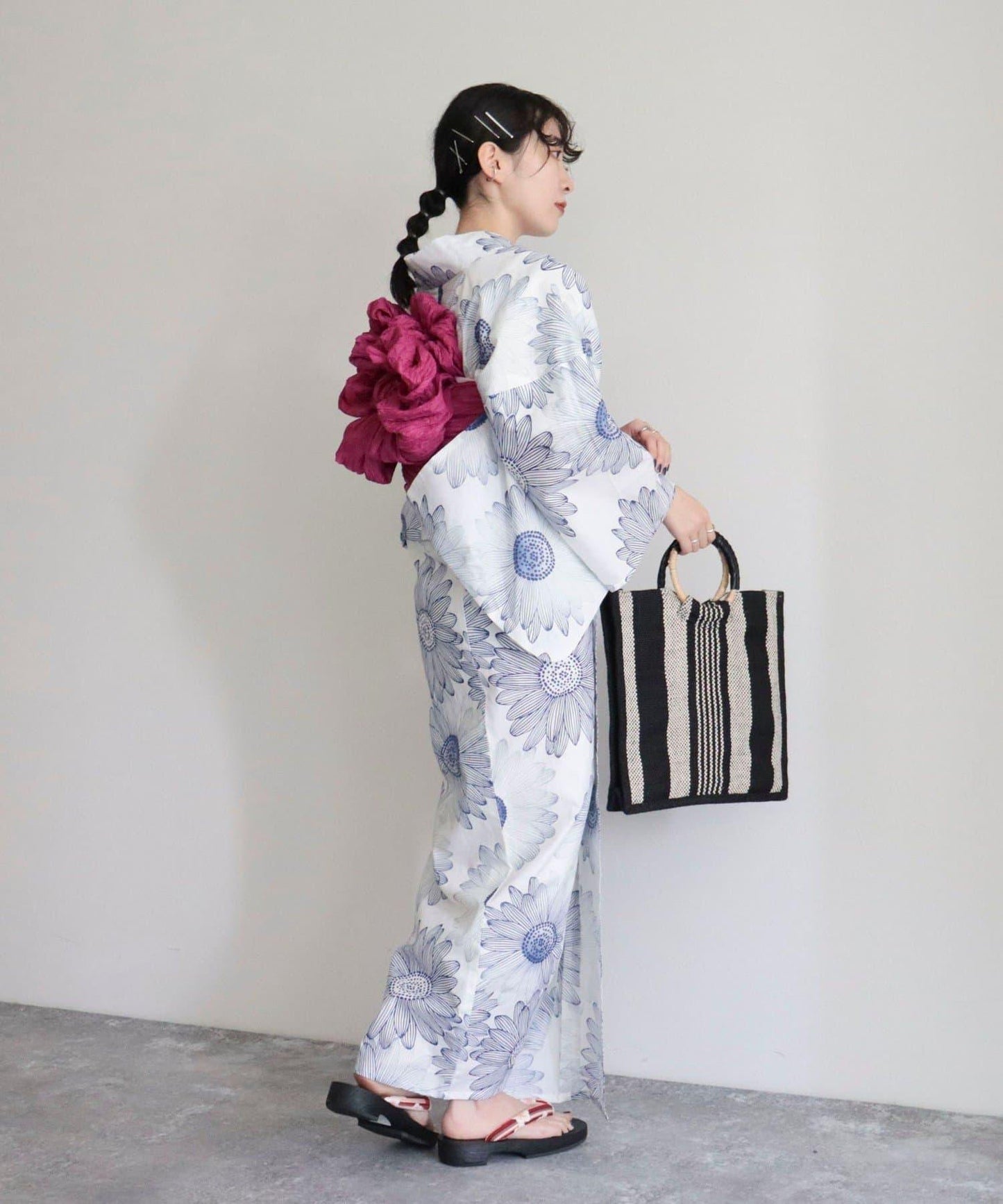 【限定/全3色】花紋浴衣2件套