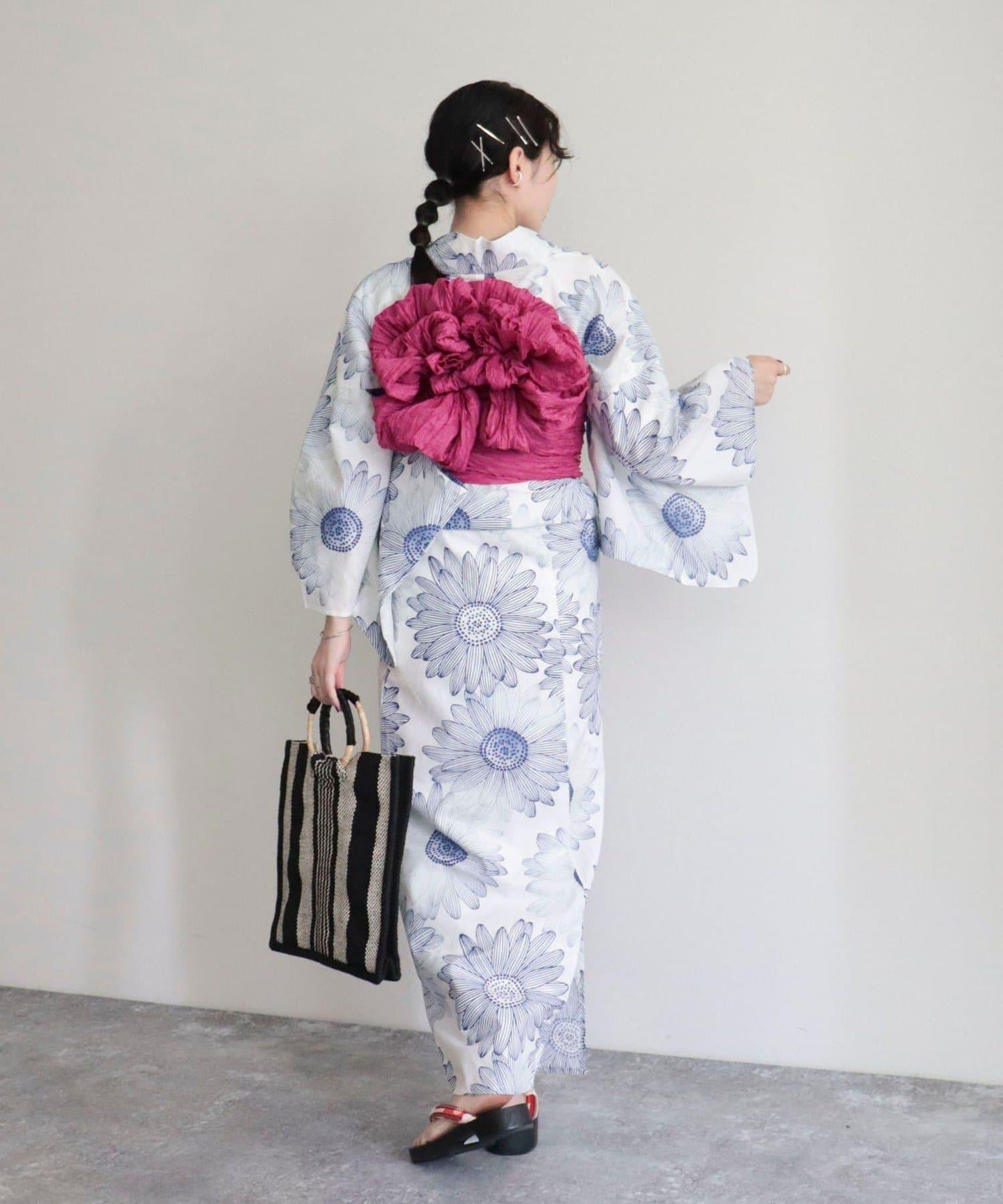 【限定/全3色】花紋浴衣2件套