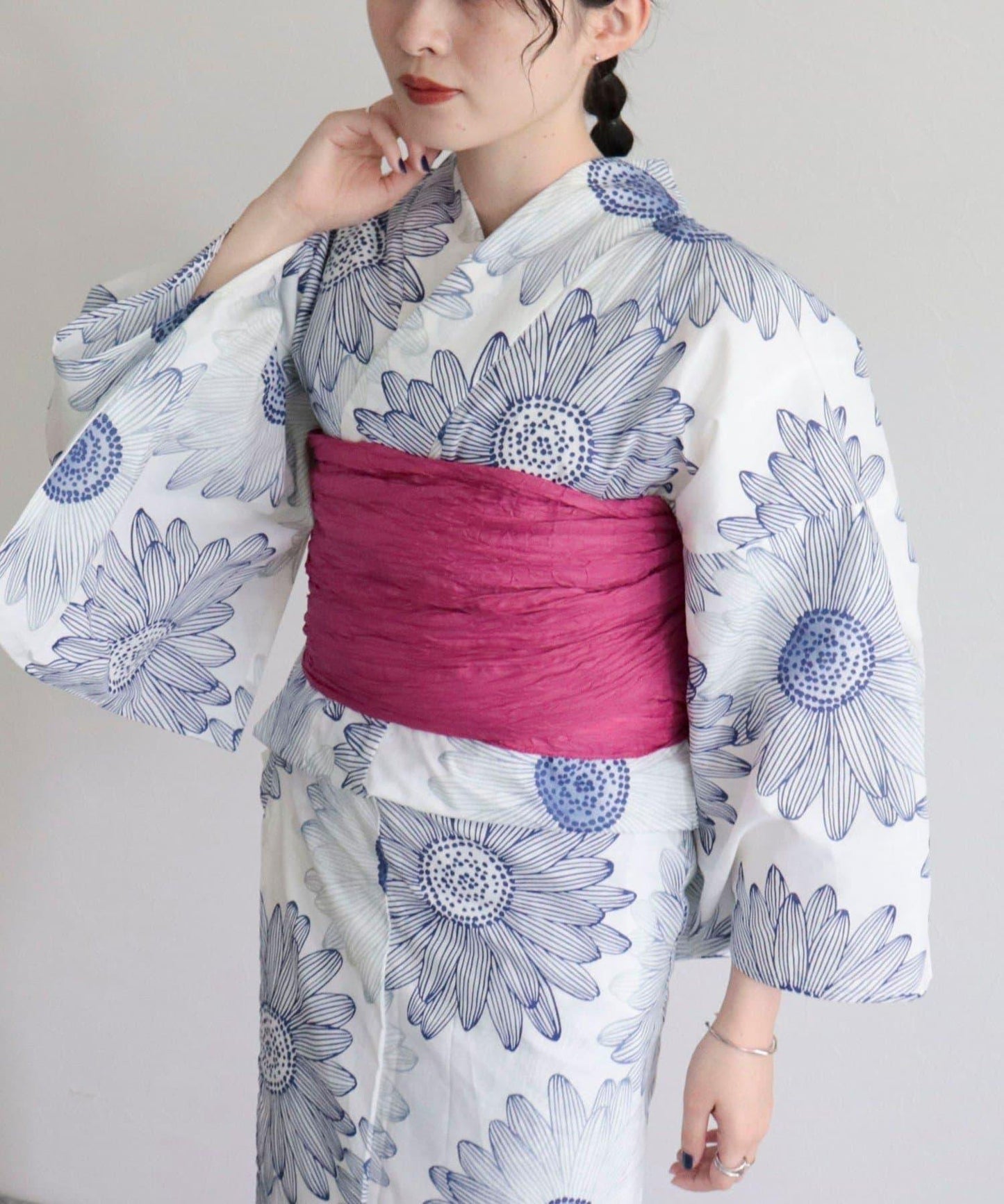 【限定/全3色】花紋浴衣2件套