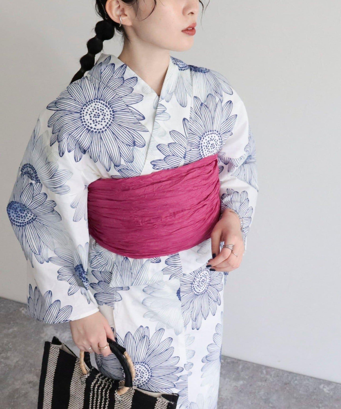 【限定/全3色】花紋浴衣2件套