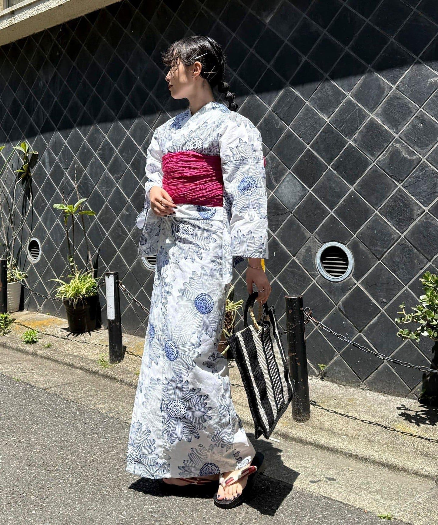 【限定/全3色】花紋浴衣2件套
