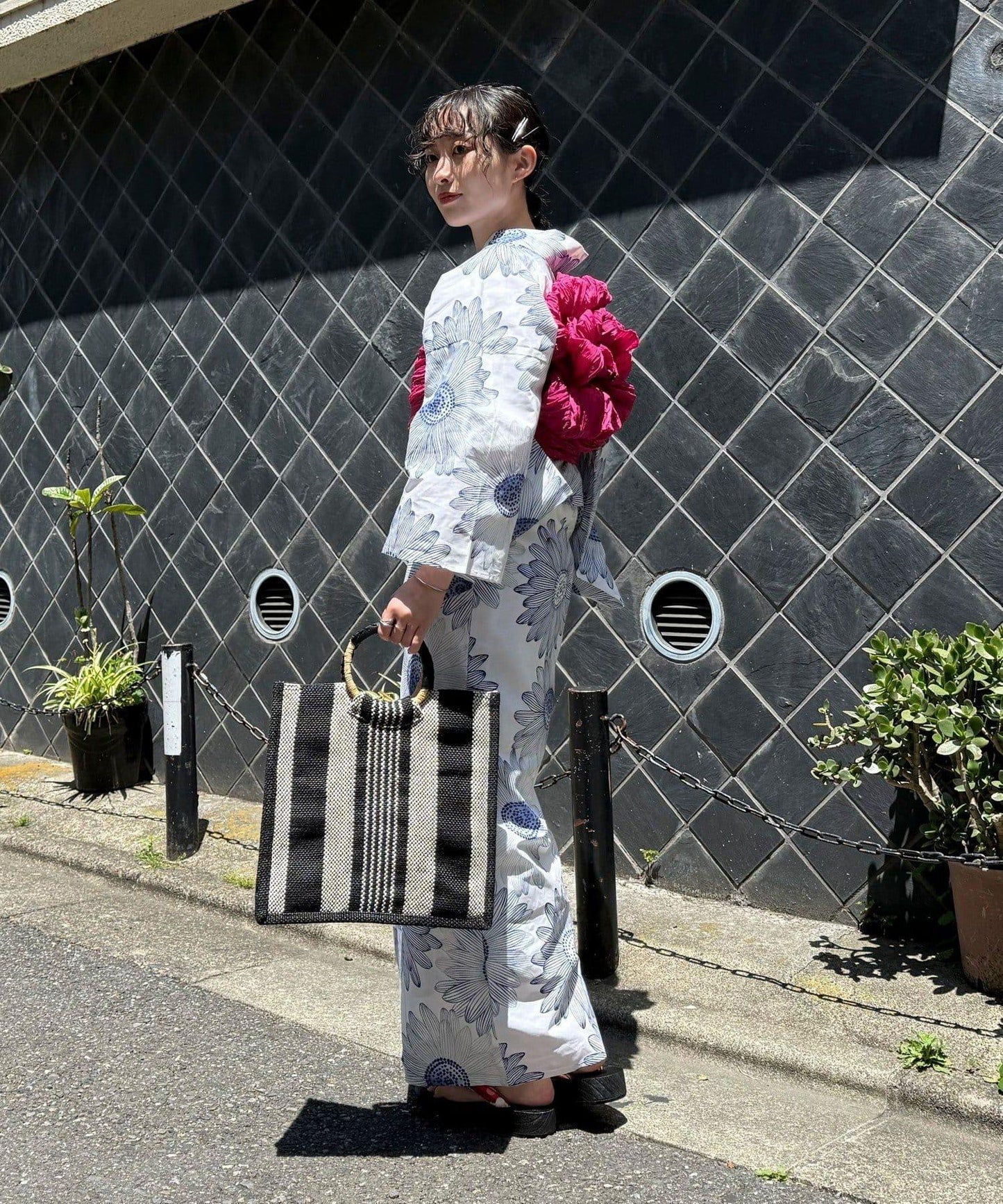 【限定/全3色】花紋浴衣2件套
