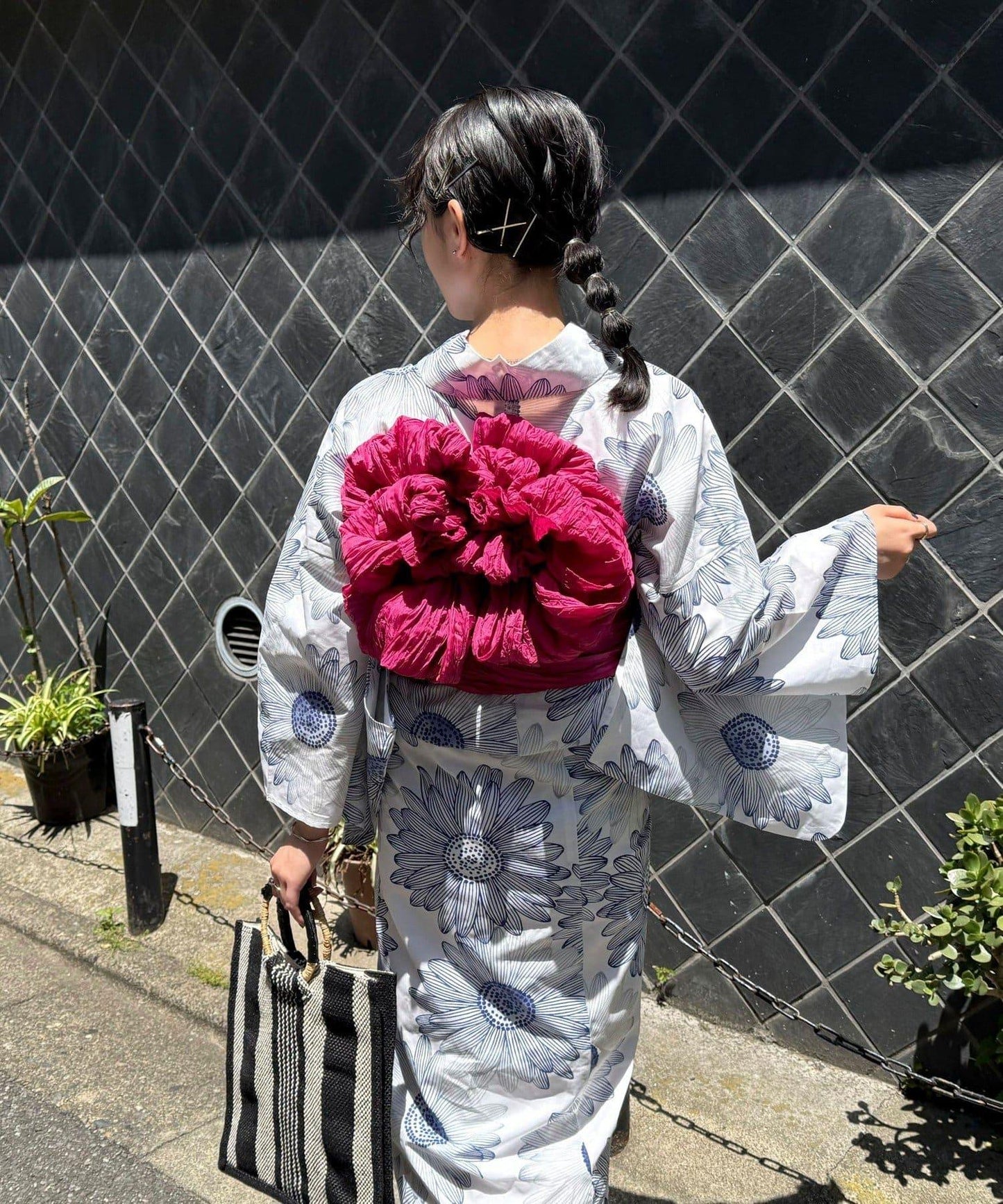 【限定/全3色】花紋浴衣2件套