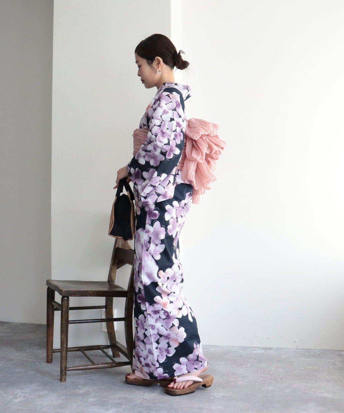 【限定/全3色】花紋浴衣2件套