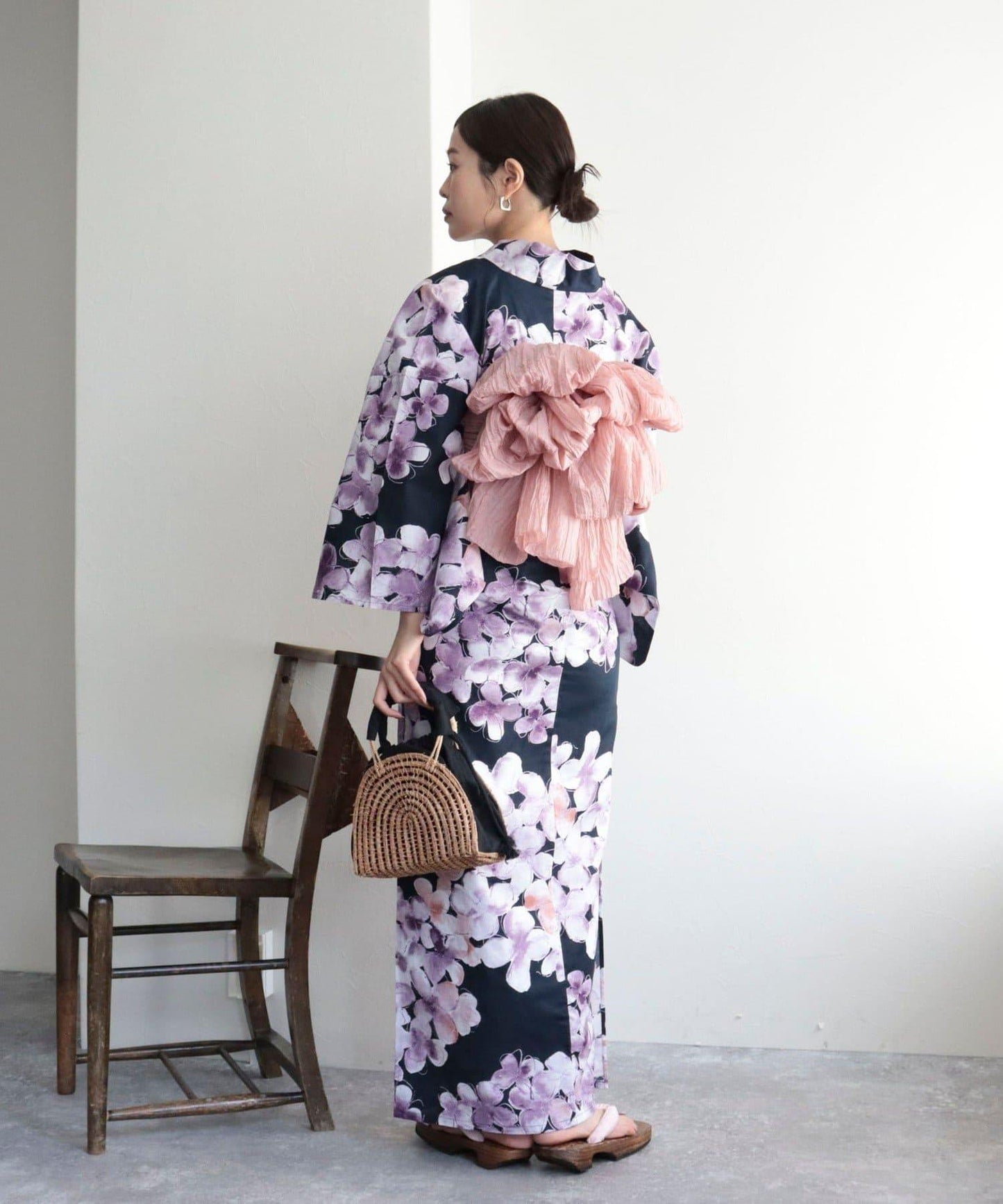 【限定/全3色】花紋浴衣2件套