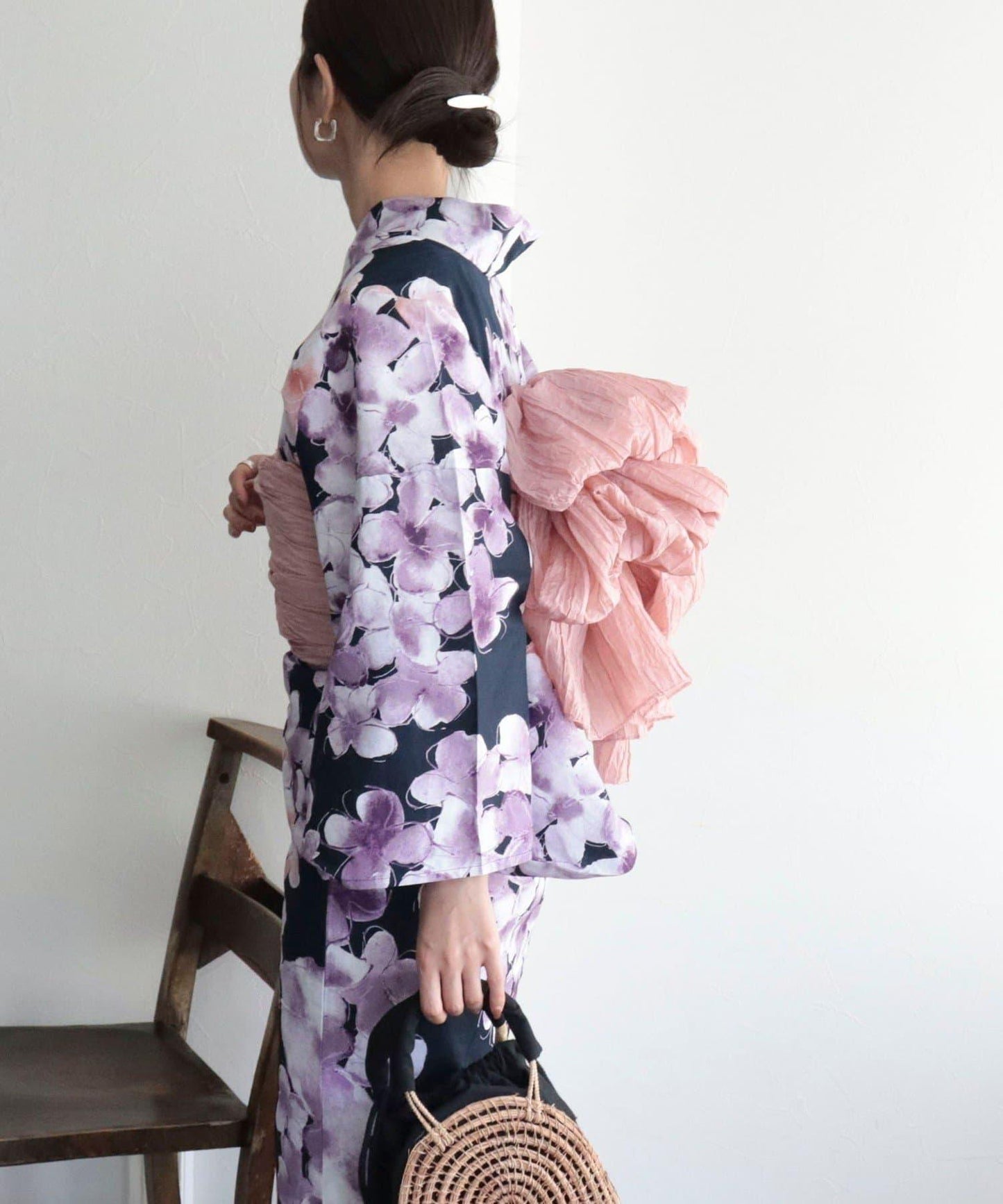 【限定/全3色】花紋浴衣2件套