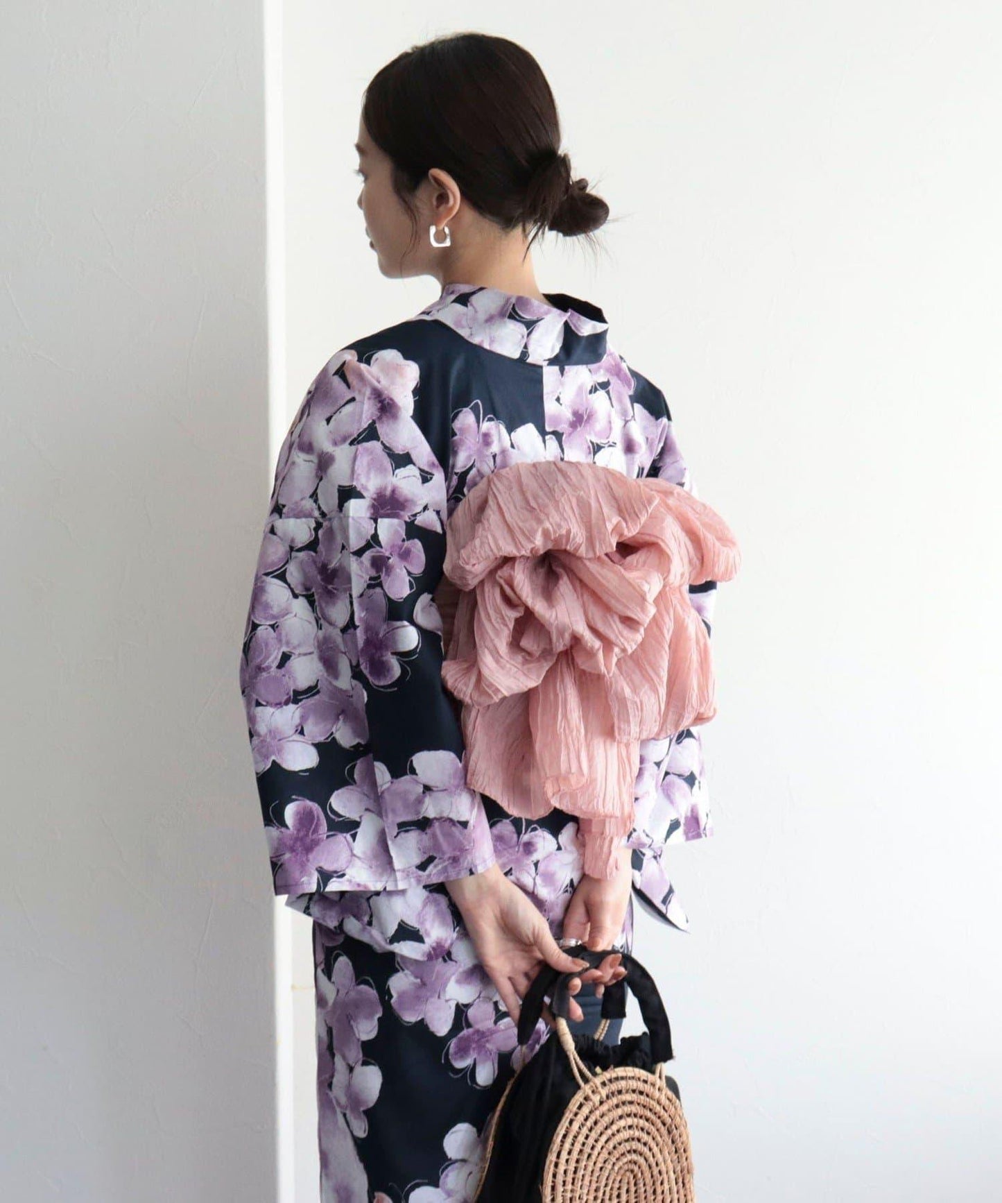 【限定/全3色】花紋浴衣2件套