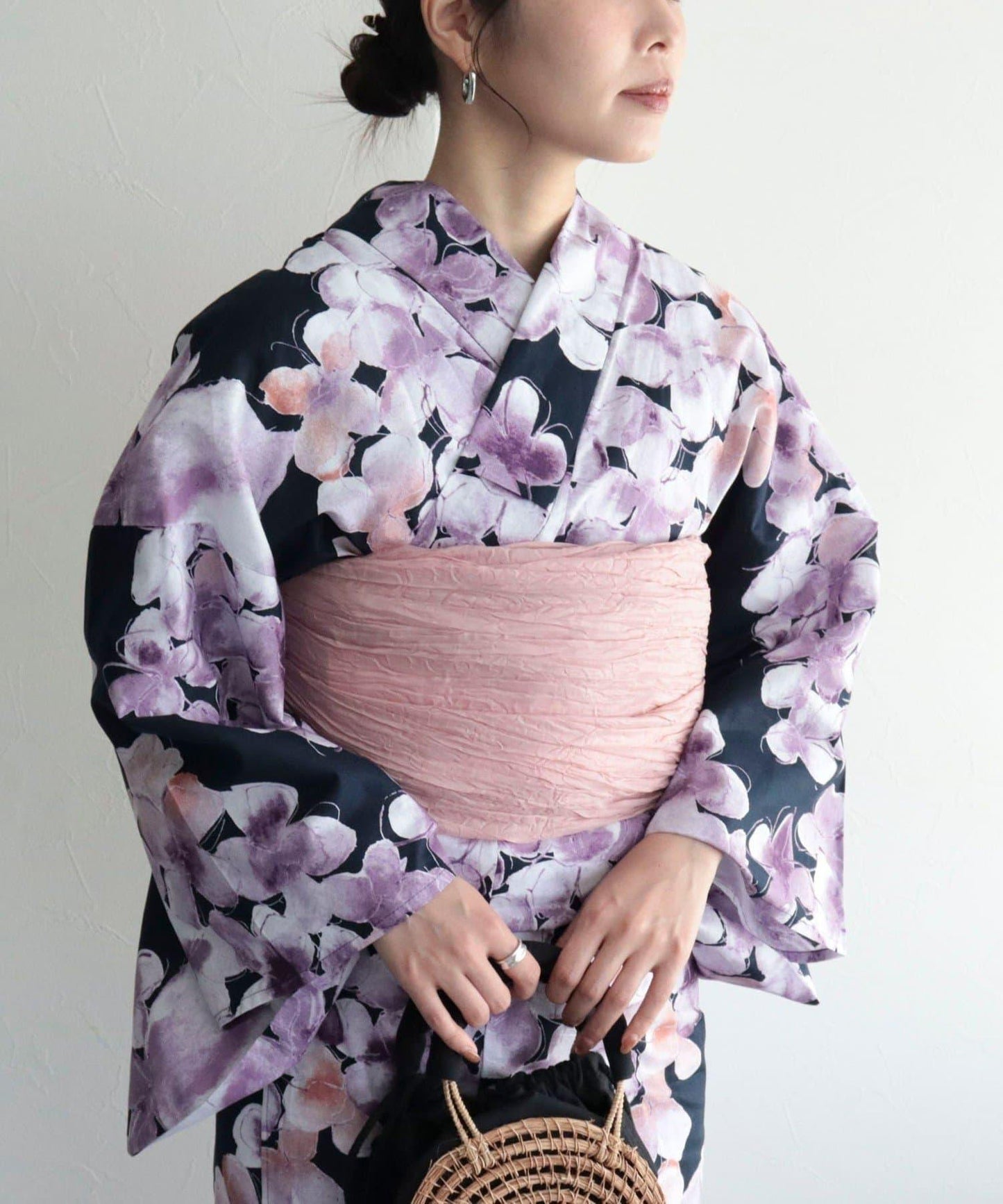 【限定/全3色】花紋浴衣2件套