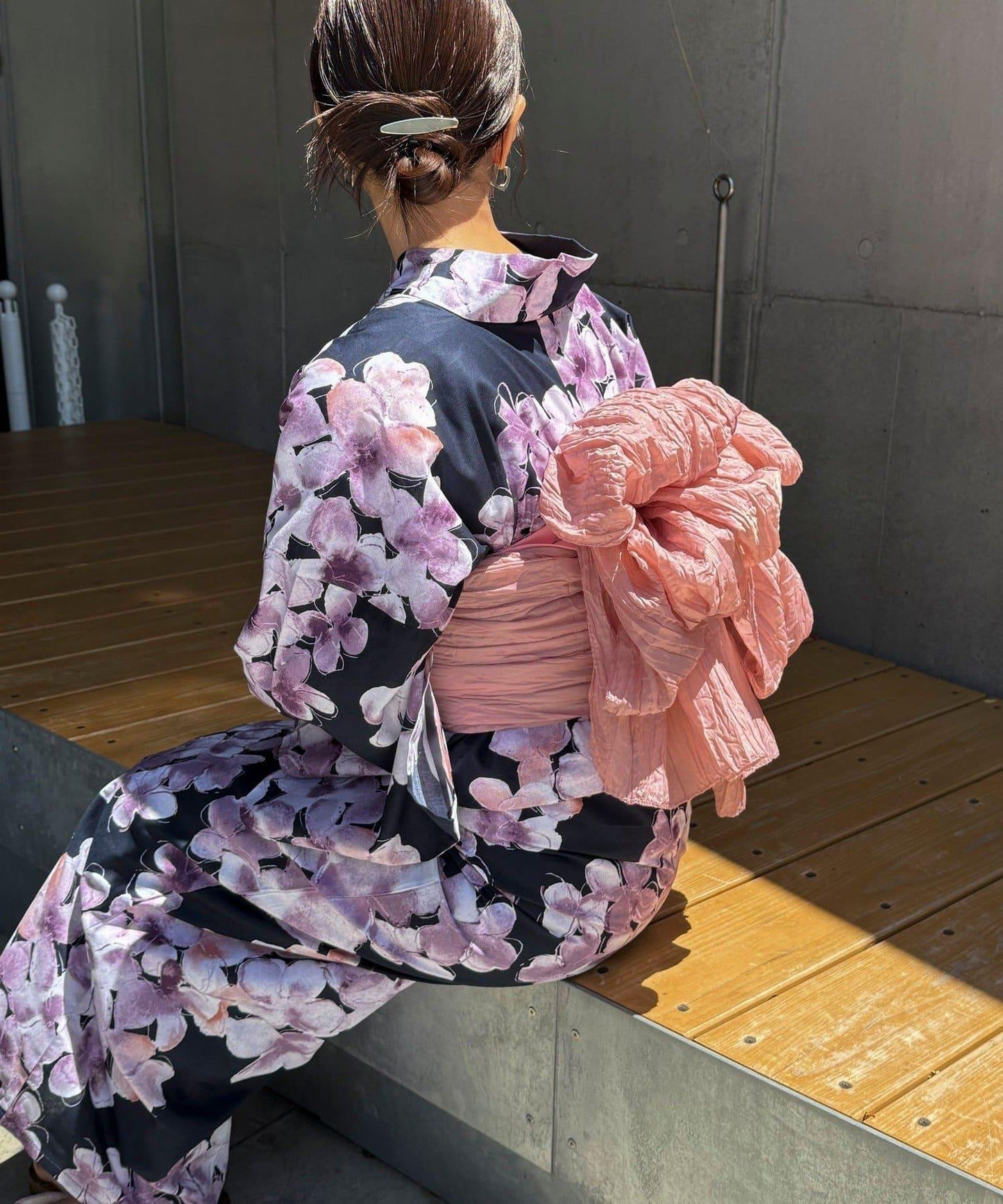 【限定/全3色】花紋浴衣2件套