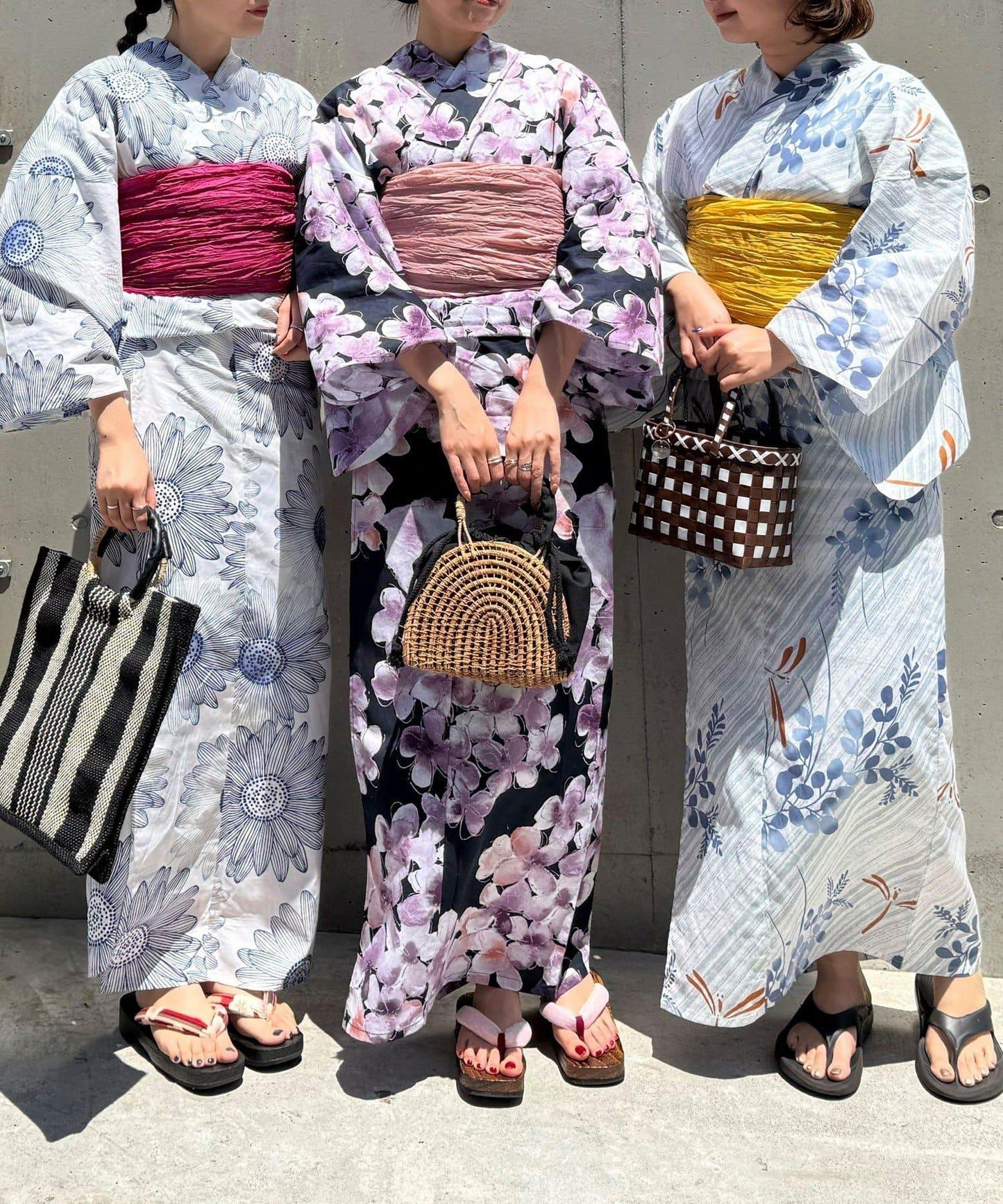 【限定/全3色】花紋浴衣2件套